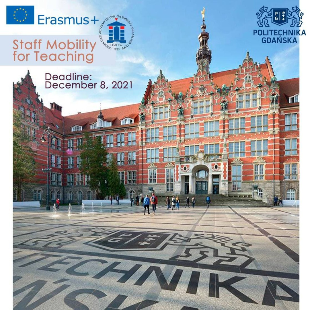 Image A competition has been opened for teachers of the academy to participate in the Erasmus + academic mobility project 2021