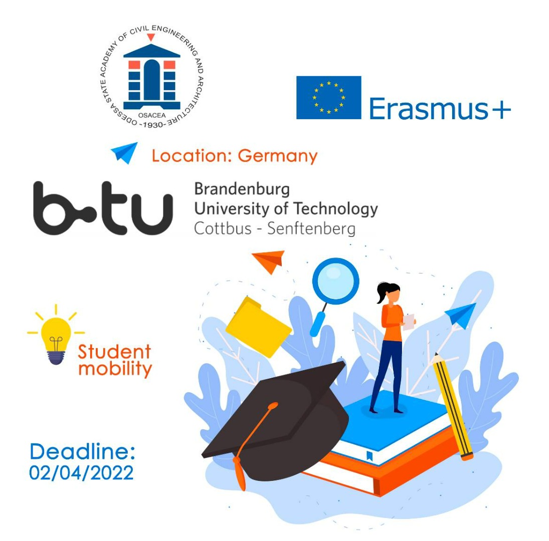 Зображення Відкритий конкурс на проходження навчання за проектом академічної мобільності (Erasmus+ KA1)  2022